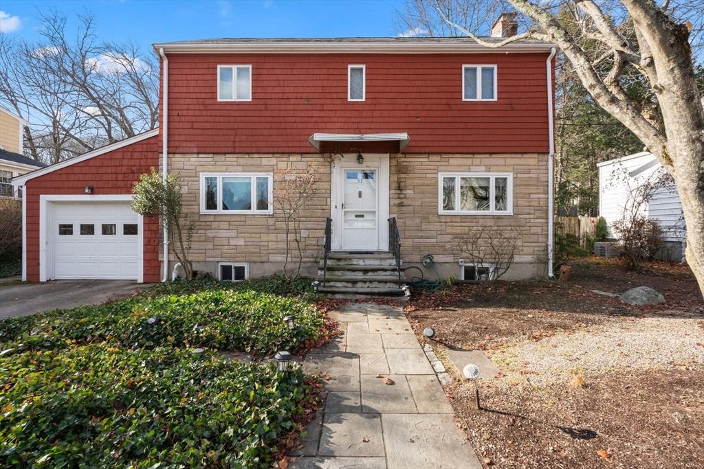 view of property featuring a garage