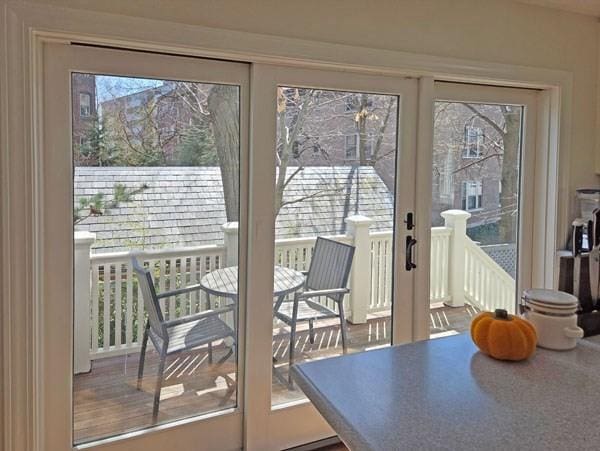 doorway featuring french doors