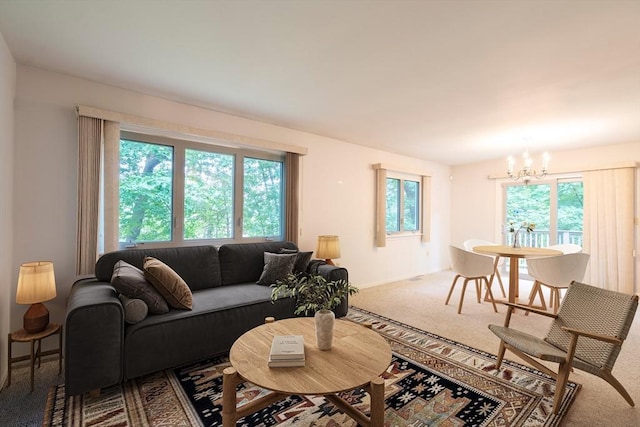 87 Fifer Ln Unit 87, Lexington, MA 02421 - living area with carpet flooring and a chandelier