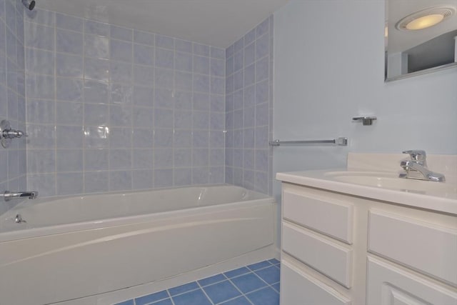 27 Chestnut Hill, South Hadley, MA 01075 - full bath featuring tile patterned floors, vanity, and shower / washtub combination