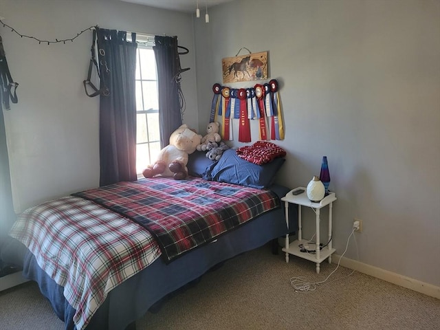 view of carpeted bedroom