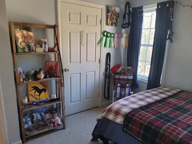 bedroom featuring carpet flooring