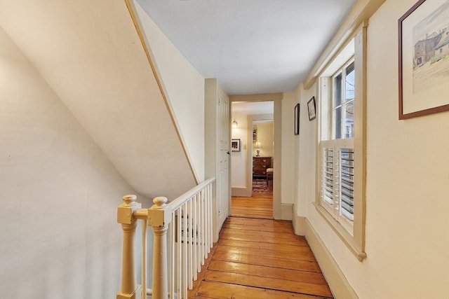 hall featuring light wood-type flooring