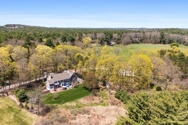 33 Old Concord Rd, Lincoln, MA 01773 - drone / aerial view featuring a wooded view