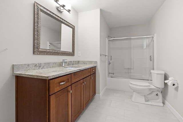 15 Village Ln Unit 15, Wayland, MA 01778 - bathroom featuring vanity, enclosed tub / shower combo, and tile patterned floors
