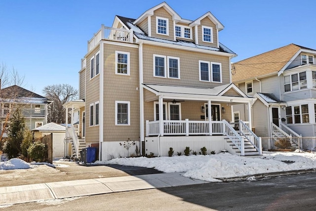 view of front of house with a porch