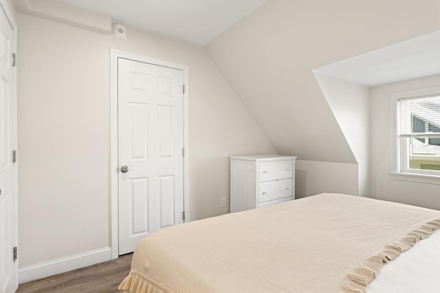 870 S S Unit 3, Boston, MA 02131 - bedroom with wood finished floors, baseboards, and lofted ceiling