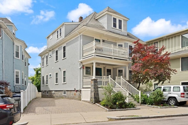 870 S S Unit 3, Boston, MA 02131 - view of front of home featuring a balcony and a porch