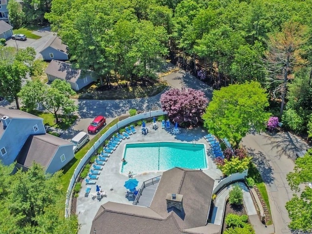 1504 Huckleberry Ct Unit 1504, Peabody, MA 01960 - bird's eye view of a pool area