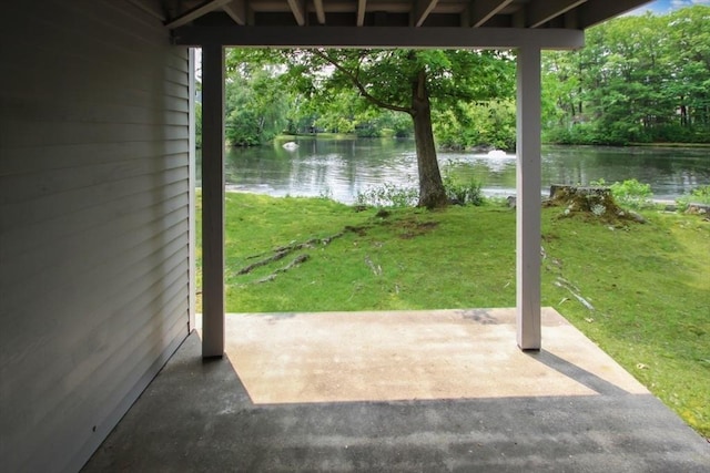 1504 Huckleberry Ct Unit 1504, Peabody, MA 01960 - view of patio / terrace featuring a water view