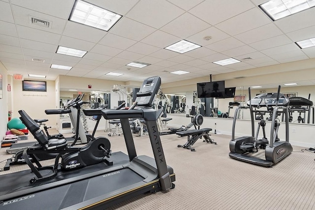4 Sterling Hill Ln Unit 424, Exeter, NH 03833 - exercise room with a paneled ceiling and baseboards