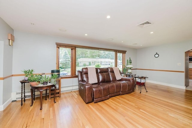 35 Williams St, Lincoln, RI 02865 - living area featuring light wood-type flooring, plenty of natural light, recessed lighting, and baseboards
