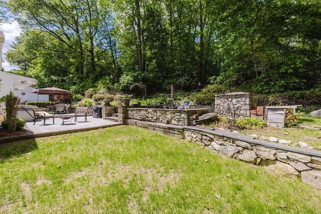 35 Williams St, Lincoln, RI 02865 - view of grassy yard featuring a patio