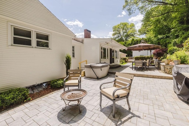 35 Williams St, Lincoln, RI 02865 - view of patio / terrace featuring an outdoor fire pit and outdoor dining area