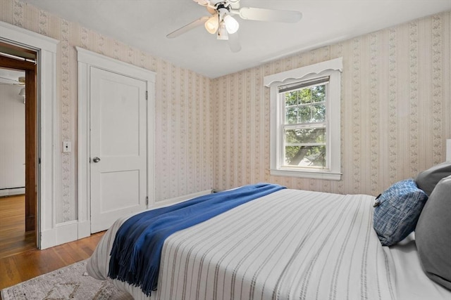 15 Newland Rd, Arlington, MA 02474 - bedroom with wood finished floors and ceiling fan