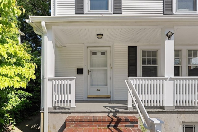 15 Newland Rd, Arlington, MA 02474 - view of exterior entry featuring covered porch