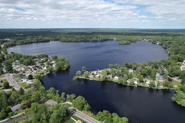 72 Lakeview Pl, Taunton, MA 02780 - aerial overview of property's location with a large body of water
