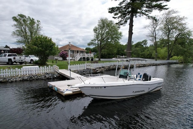 72 Lakeview Pl, Taunton, MA 02780 - dock area featuring a water view