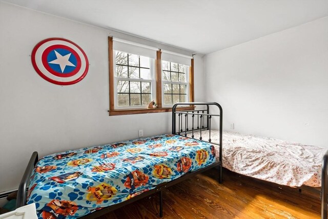 bedroom featuring wood finished floors