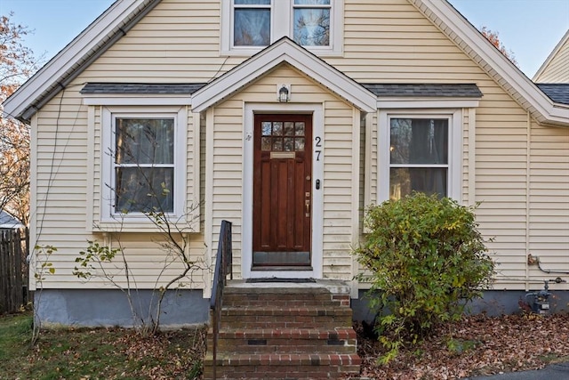 view of doorway to property