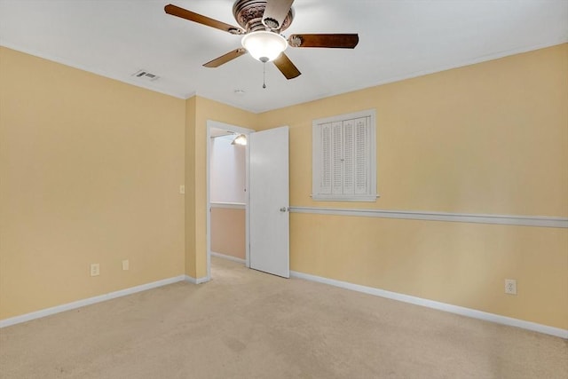 43 Meadowbrook Ln Unit 43, Palmer, MA 01069 - carpeted spare room with a ceiling fan and ornamental molding