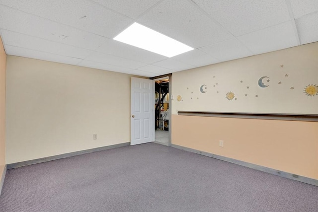 43 Meadowbrook Ln Unit 43, Palmer, MA 01069 - carpeted spare room with baseboards and a drop ceiling