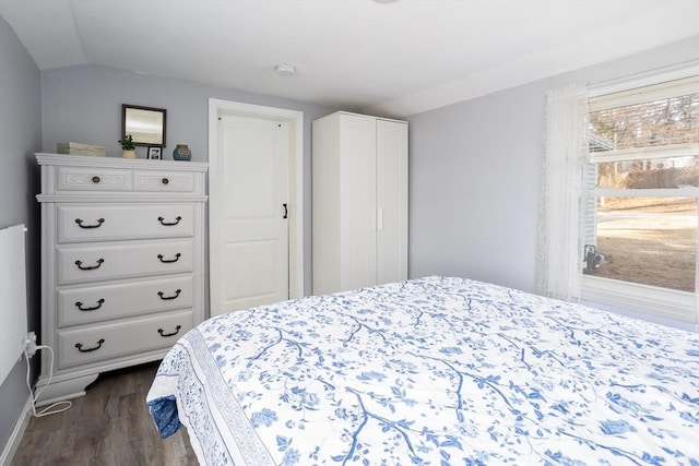 1 Ladd Ave, Wareham, MA 02571 - bedroom featuring dark wood-style flooring and vaulted ceiling