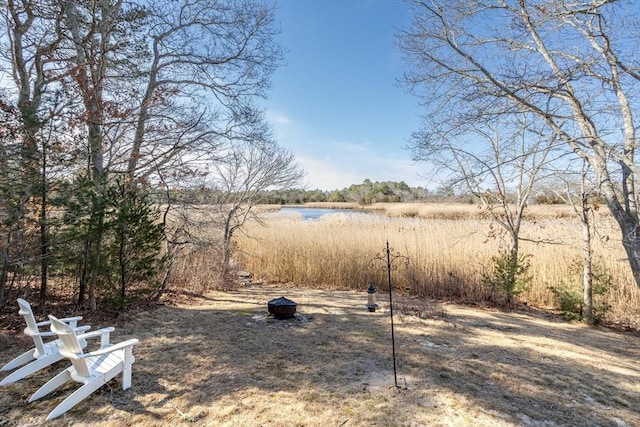 1 Ladd Ave, Wareham, MA 02571 - view of yard with a fire pit and a water view