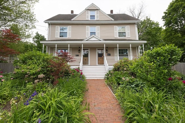 27 Union St Unit 27, Natick, MA 01760 - view of front facade with a chimney and a porch