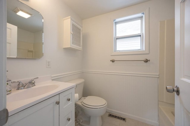 27 Union St Unit 27, Natick, MA 01760 - full bath with wainscoting, vanity, and tile patterned flooring