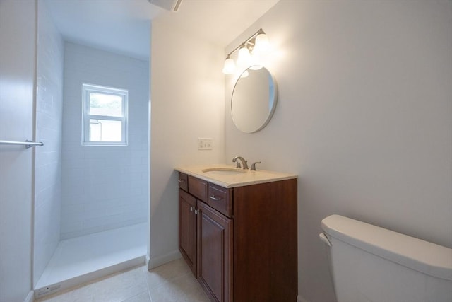 27 Union St Unit 27, Natick, MA 01760 - bathroom with vanity, tile patterned flooring, and a tile shower