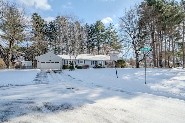 view of front of home featuring a garage