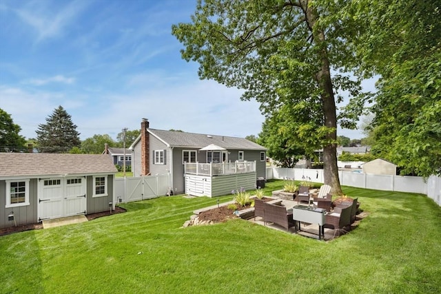 48 W Park Dr, Wakefield, MA 01880 - view of yard with outdoor lounge area and a gate