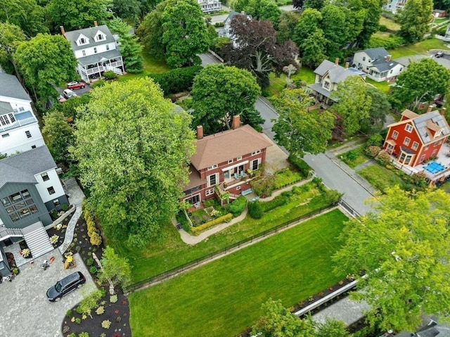 drone / aerial view featuring a residential view