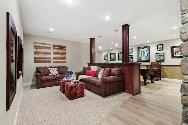 1 Preston Cir, Andover, MA 01810 - living area with light wood finished floors and recessed lighting
