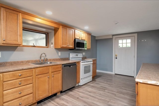 67 Raymond Rd, Plymouth, MA 02360 - kitchen with appliances with stainless steel finishes, light wood-type flooring, light countertops, and recessed lighting