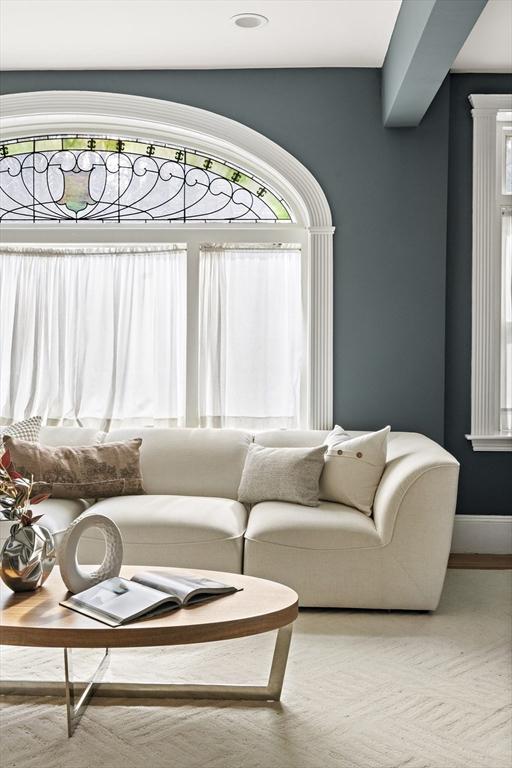 living room with baseboards