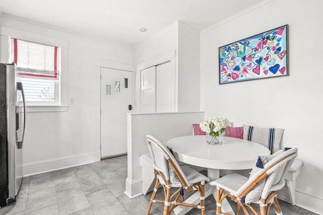 115 Westbourne Ter Unit 1, Brookline, MA 02446 - dining area featuring baseboards