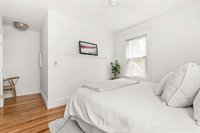 115 Westbourne Ter Unit 1, Brookline, MA 02446 - bedroom featuring light wood-type flooring and a ceiling fan