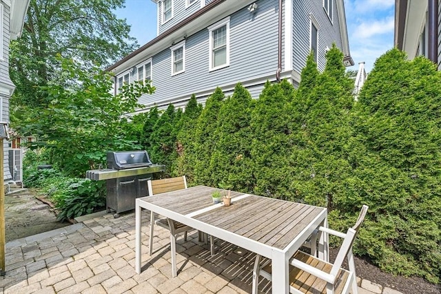 115 Westbourne Ter Unit 1, Brookline, MA 02446 - view of patio with grilling area and outdoor dining space