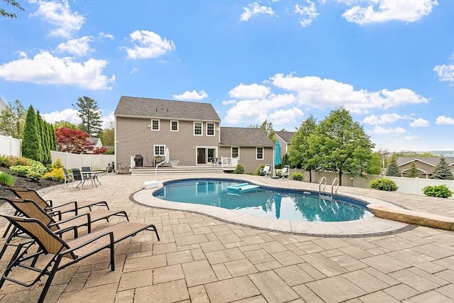 35 Beverly Hill Dr, Shrewsbury, MA 01545 - view of swimming pool with a patio area and a fenced backyard