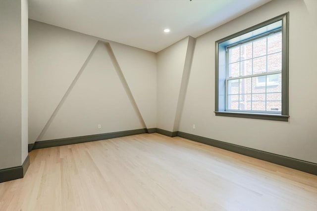515 Centre St Unit 2, Newton, MA 02458 - spare room featuring light wood-style floors, baseboards, and recessed lighting
