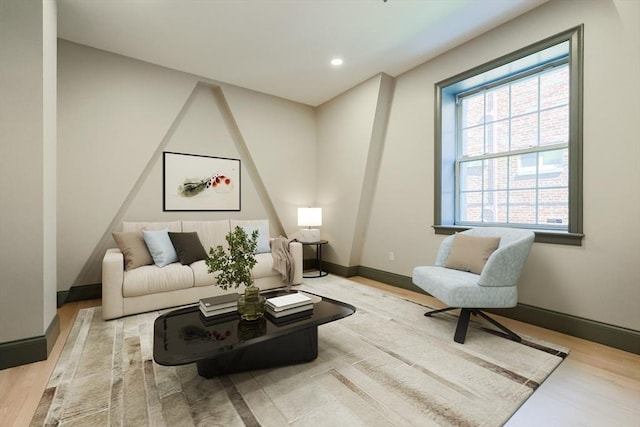 515 Centre St Unit 2, Newton, MA 02458 - living room with wood finished floors, baseboards, and recessed lighting