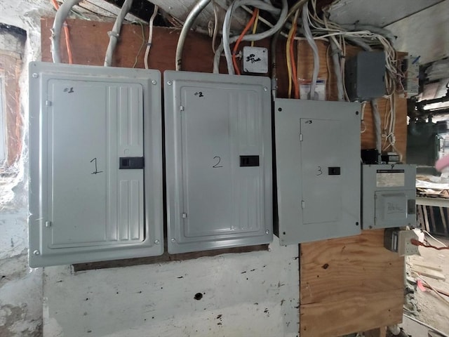 utility room featuring electric panel