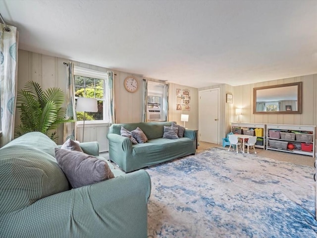 12 Allen St, Pembroke, MA 02359 - living room with carpet flooring, a decorative wall, and cooling unit