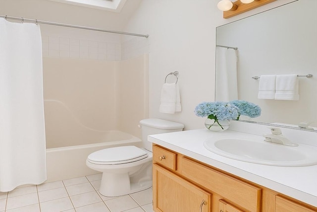 9 Dacey Dr, Barnstable, MA 02632 - bathroom featuring vanity, tile patterned flooring, and shower / tub combo