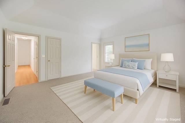 9 Dacey Dr, Barnstable, MA 02632 - carpeted bedroom featuring lofted ceiling and baseboards
