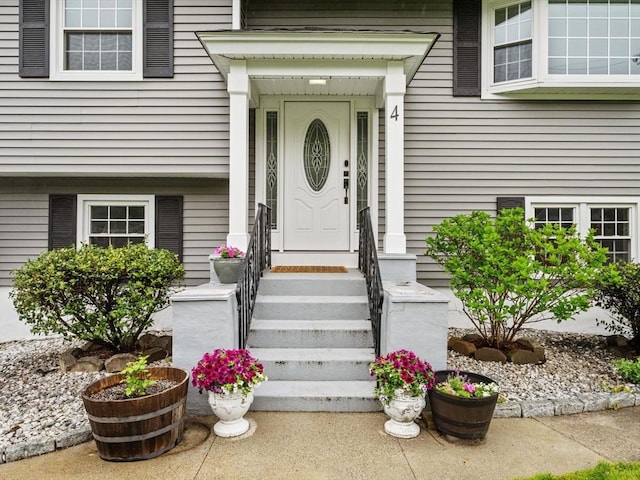 view of exterior entry