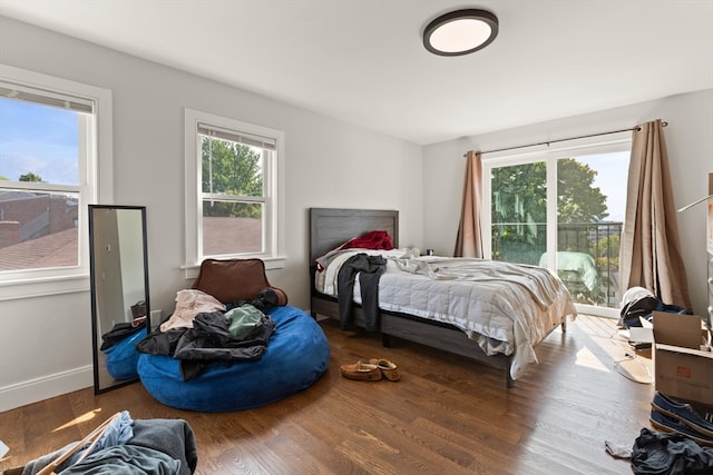 bedroom featuring hardwood / wood-style flooring