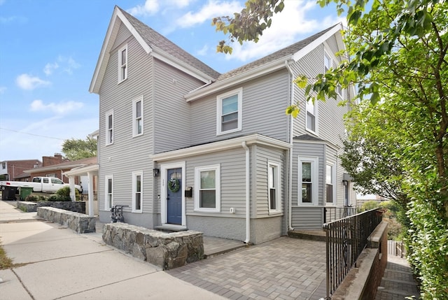 view of front of property with a patio area